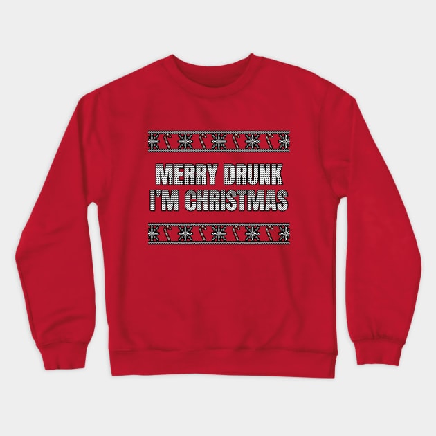 Merry Drunk I'm Christmas Crewneck Sweatshirt by LunaMay